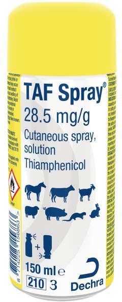 TAF Spray 28.5 mg/g Cutaneous Spray, Solution