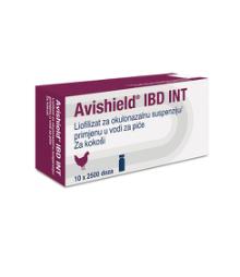Avishield® IBD INT, liofilizat za okulonazalnu suspenziju/primjenu u vodi za piće, za kokoši
