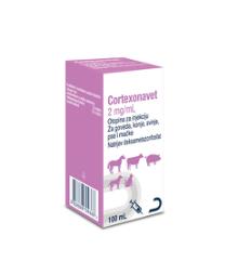 Cortexonavet 2 mg/mL, otopina za injekciju, za goveda, konje, svinje, pse i mačke