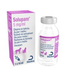 Solupam, 5 mg/mL, otopina za injekciju, za pse i mačke