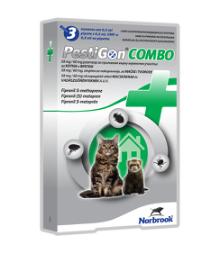 PestiGon Combo, 50 mg/60 mg, otopina za nakapavanje, za mačke i tvorove