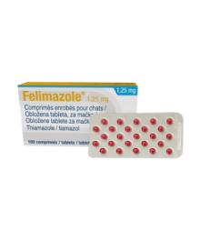 Felimazole, 1,25 mg, obložena tableta, za mačke