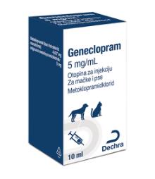 Geneclopram 5 mg/mL, otopina za injekciju, za mačke i pse