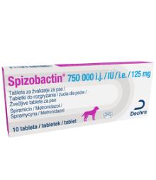 Spizobactin, 750000 i.j. /125 mg, tableta za žvakanje, za pse
